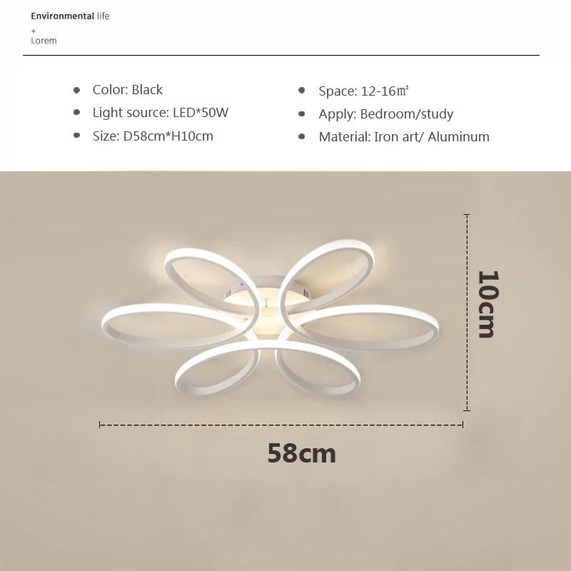 Modern LED Ceiling Lamp For Living Room Restaurant Bedroom Chandelier Six Petal Flower Design Ceiling Lights Home Decor Fixture