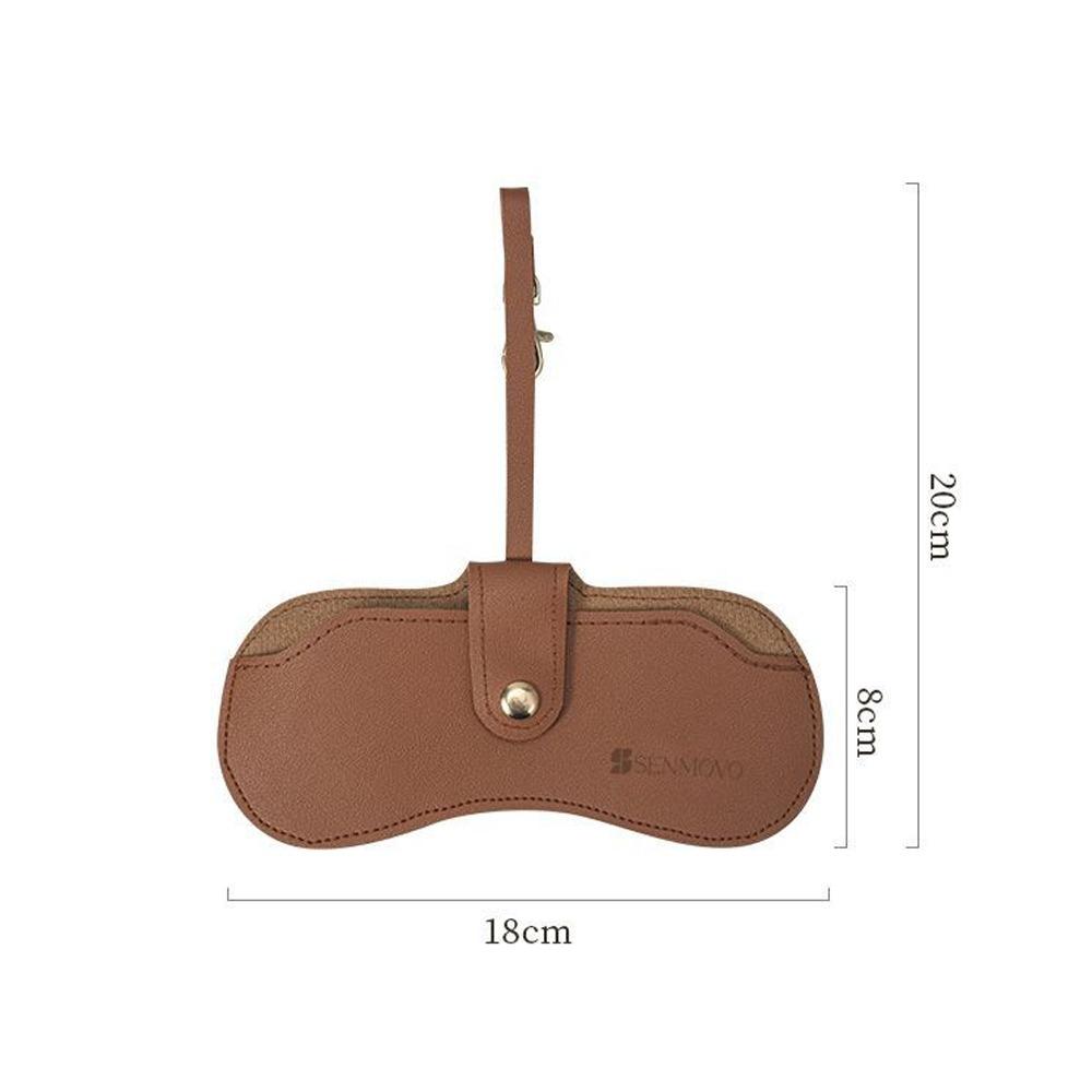 

Hanging Type Sunglasses Storage Bag Soft Eyewear Pouch Fashion Eye Glasses Protective Case Travel коричневий
