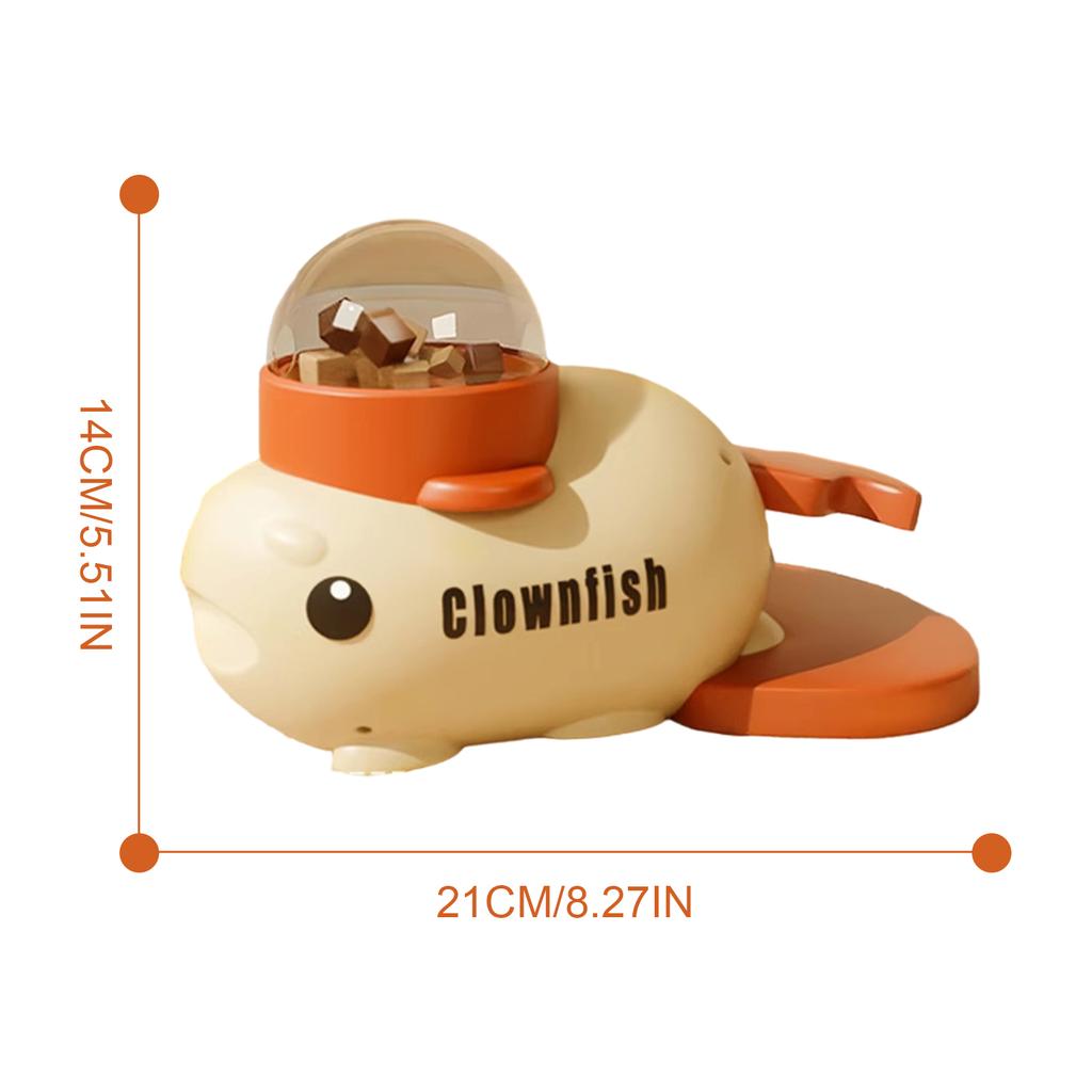 2-in-1 Food Puzzle Slow Feeder Cartoon Fish Design Dog Puzzle Feeder Pet Food Treat Dispenser for Dog Training