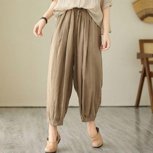 

2025 Women s Fashionable Casual Cotton Set: Nine-Point Pants and Mid-Sleeve Top L [90-115 Jin]