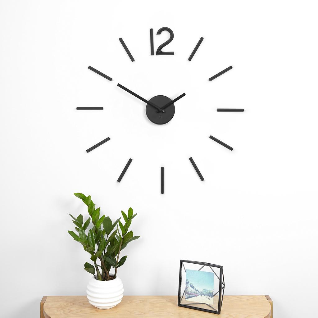 Umbra Wall Clock Stylish Stick Wall Clock Wall Decor Art DIY Analog Silent Overseas Interior Korean Interior BLINK 21005400040 Black