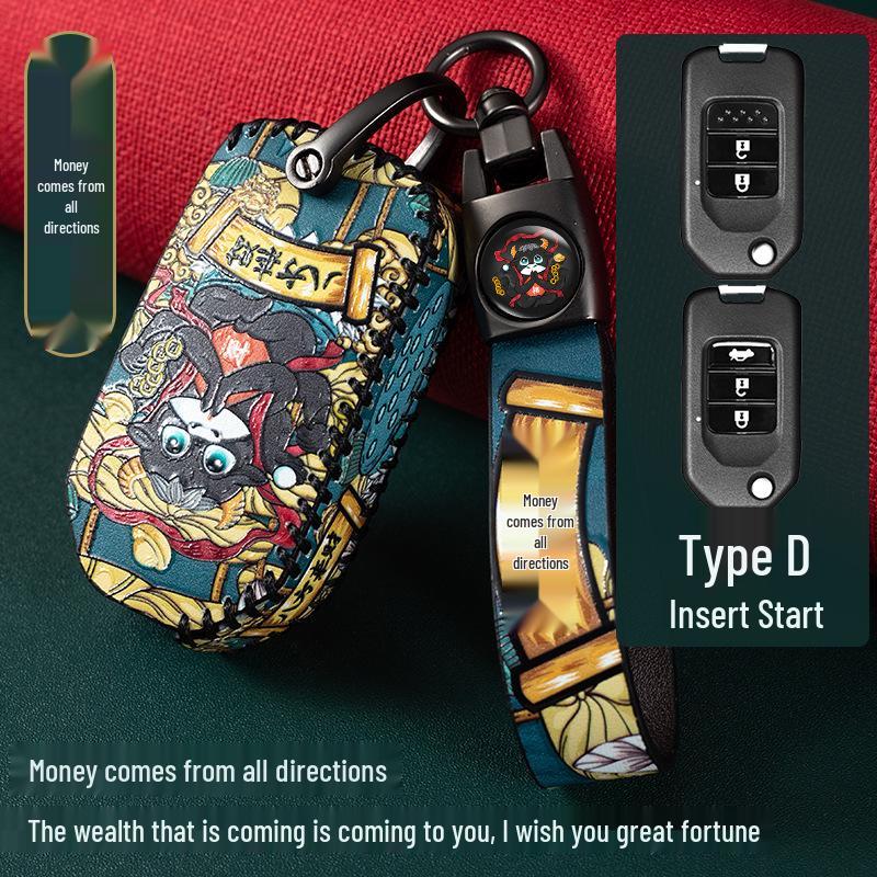 CRV Key Case for 11th Gen Accord, Civic, XRV, Haoying, & Xingge Remote Control Shell Buckle Set
