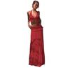 V-neck Halter Top and Skirt Set Sexy V-neck Halter Top Skirt Suit