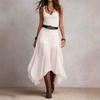 TK European and American women's clothing summer slim-fitting low-neck vest fashion mesh splicing dress women