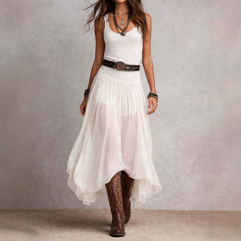TK European and American women's clothing summer slim-fitting low-neck vest fashion mesh splicing dress women