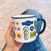 Hong Kong Style Retro Creative Water Cup High Value Mug Guochao Ceramic Cup Girls Souvenir Birthday Gift