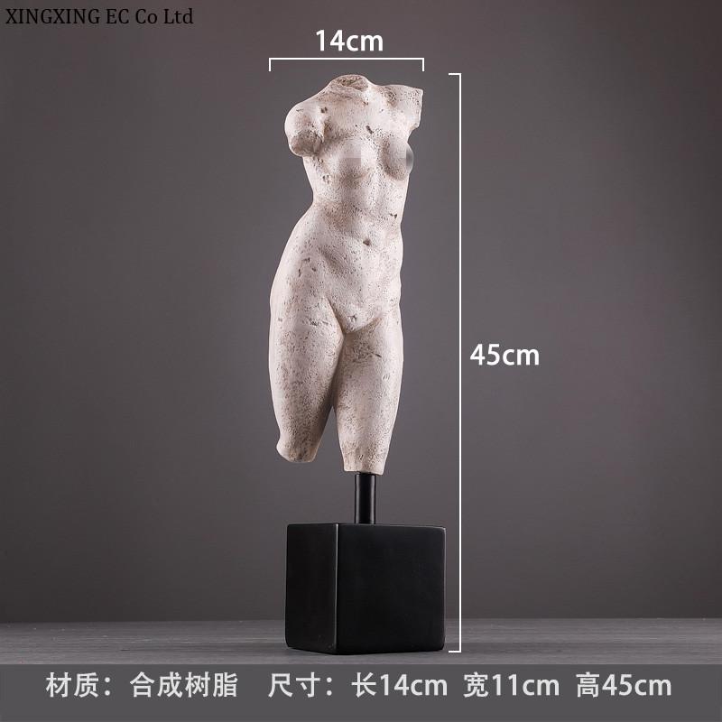 Nordic Half-body Statue Decoration Ornaments Creative Retro Frosted Resin Sculpture Art Living Room Desk Home Decoration Crafts