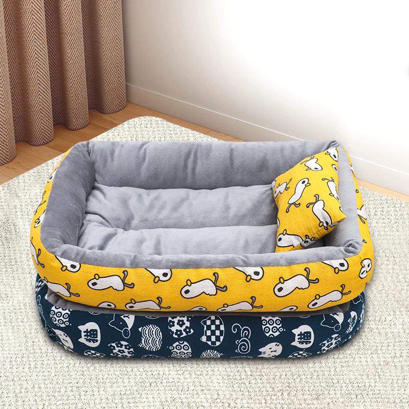 Four Seasons Universal Thickened Pet Bed for Cats & Dogs - Small, Medium, Large