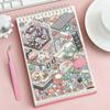 Miniature Scene Collection Book with 20pcs Scene Card Paper & 25pcs Sticker & 1 Count Tweezers, 3D DIY Decorative Sticker Book,