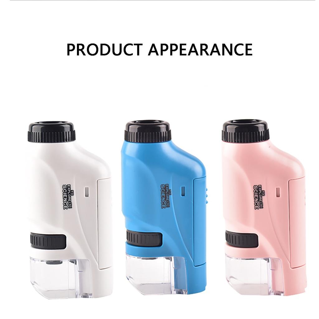 Children's Hand-Held Portable Optical Microscope Toy Microscope Biological Science Experiment Pupil Gift