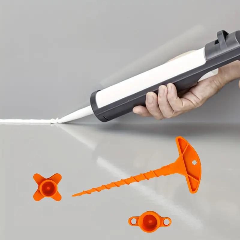 2PCS Sealant Nozzle Cleaner & Cap - Prevents Drying, Fits Standard Caulk Tubes, Handy DIY Tool