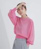 Nano Universe Sheer Volume Size Pink Pullover, S,