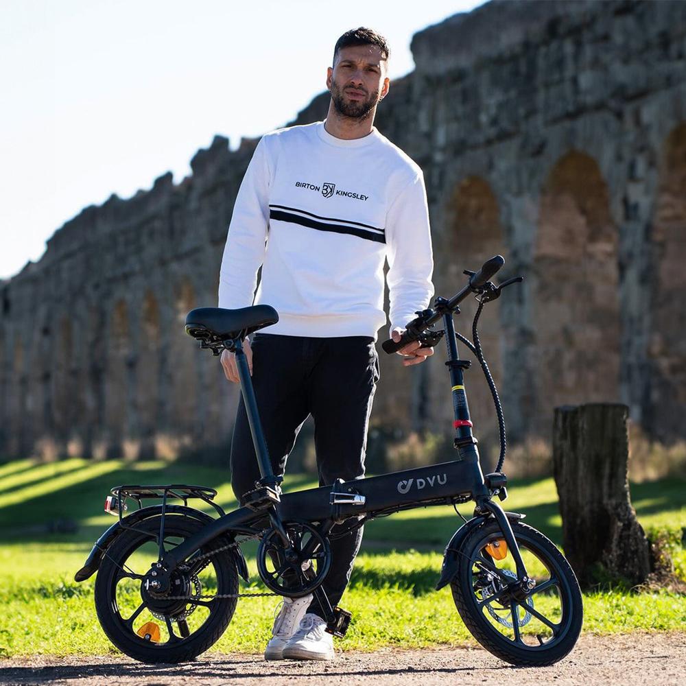Electric Bike DYU A1F Pro 16" 250W Motor 7.5AH Max Range 60Km Load 120Kg Black