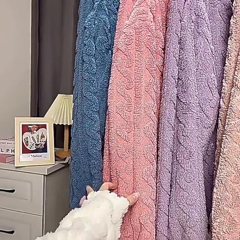 JingJingRS Women's Coral Fleece Warm Homewear Pajama Set