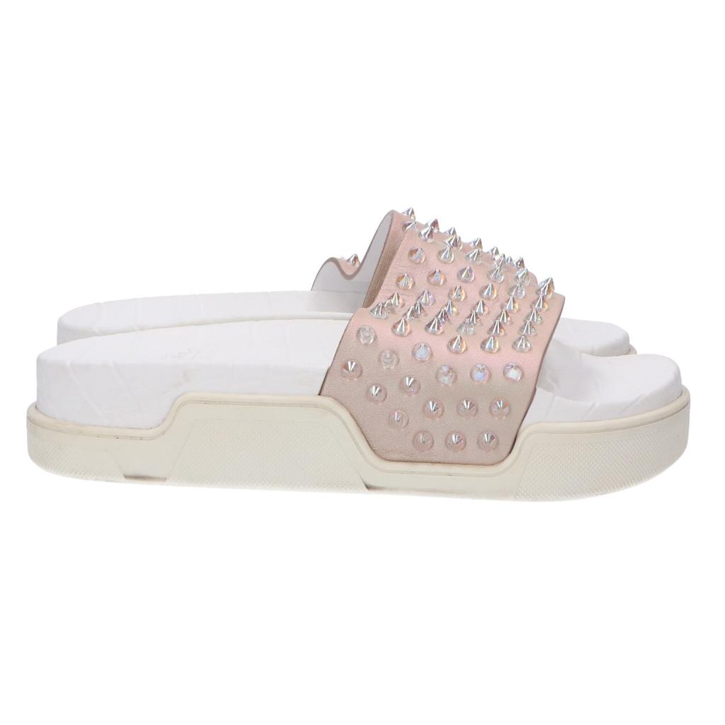 Christian Louboutin [Beautiful condition] Spike Studs shower sandals/ shoes 36.5 Beige / whiteUsed