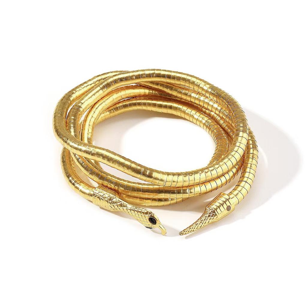 Twisted Snake-shaped Personalized Open-ended Decorative Necklace Collar for Women, Multiple Wearing Options, Headwear, High-end Style