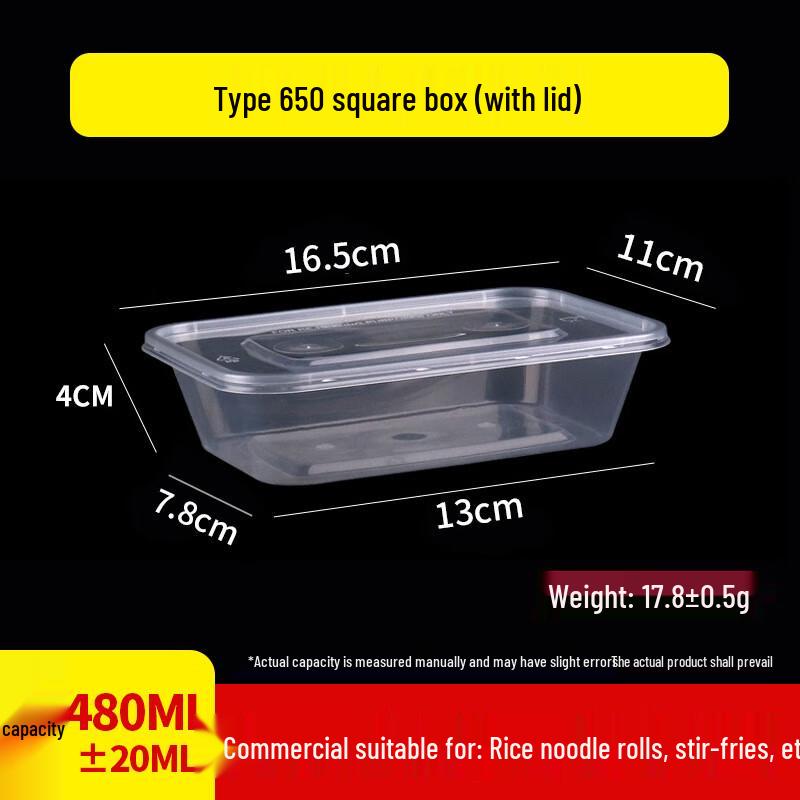 Changbaosen Rectangular Disposable Plastic Meal Box