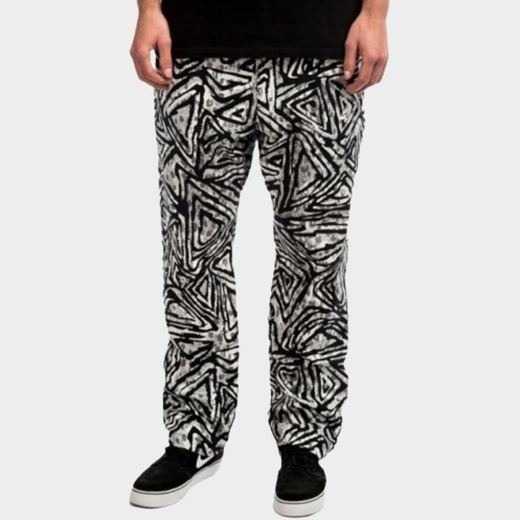 Men's Nike SB Printed Skate Pants Printing Skateboard Long Pants/Trousers Black White CI5839-010