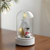 Yousheng Ziemassvētku kupola stikla ornaments ar LED apgaismojumu, Ziemassvētku brieži, Ziemassvētku eglīte, Mazā baznīciņa zem stikla kupola, Galda dekorācija iekštelpu telpu galda dekoram