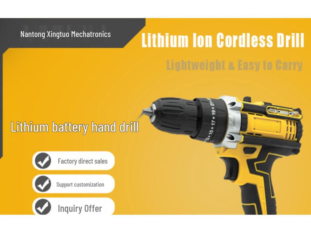 Multi-Function Lithium Electric Drill & Screwdriver Set