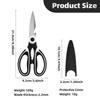 2 PCS Gadgets Scissors Multifunctional Scissors Kitchen Stainless Steel Scissors Chicken Bone Meat Fish Killing Dedicated