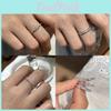 Lightweight Luxurious Zirconia Adjustable Ring Ideal For Trendy Women Fashion