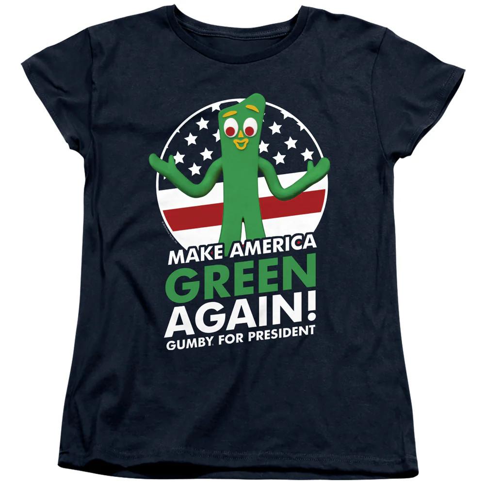 Gumby for President Womens T Shirt Navy Unisex T-Shirt S