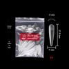 Frosted Pointed Trapezoidal False Nail Tips - Easy Stick-On, No Filing Needed.