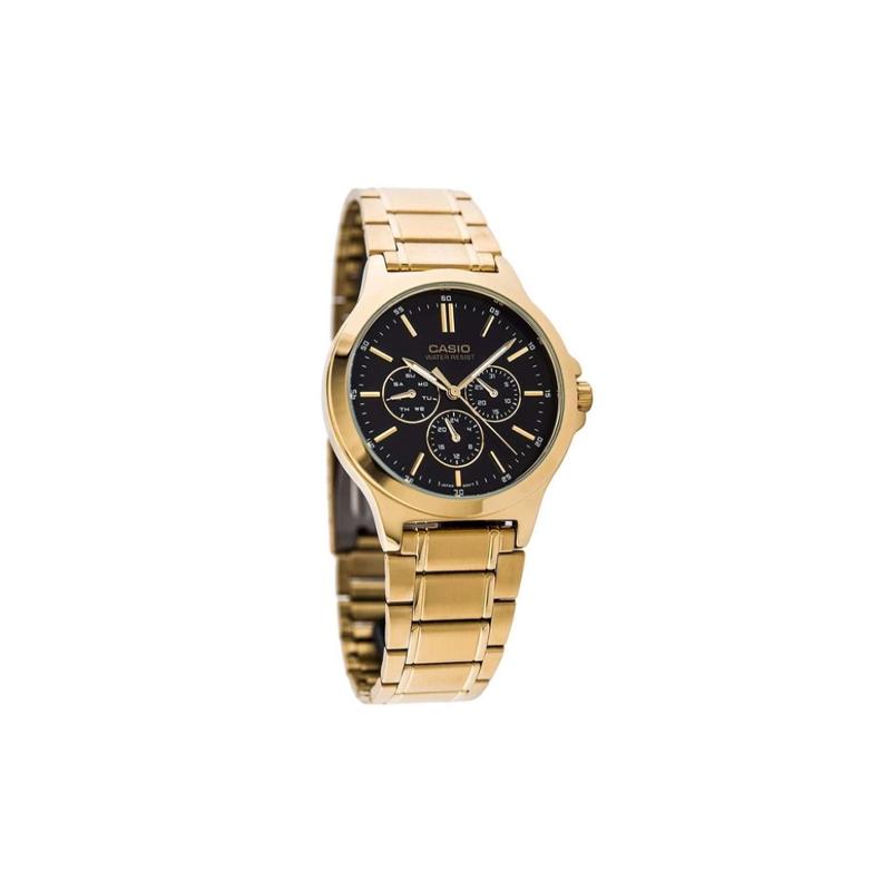 Casio CASIOSTANDARD Series Simple Casual Fashion Business Retro Versatile Classic Three Eyes and Six Needles Waterproof Quartz Movement MTP-V300G-1A