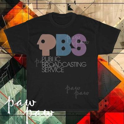New PBS Vintage Logo Distressed Active Logo Men's T-shirt Funny Size S To 5XL