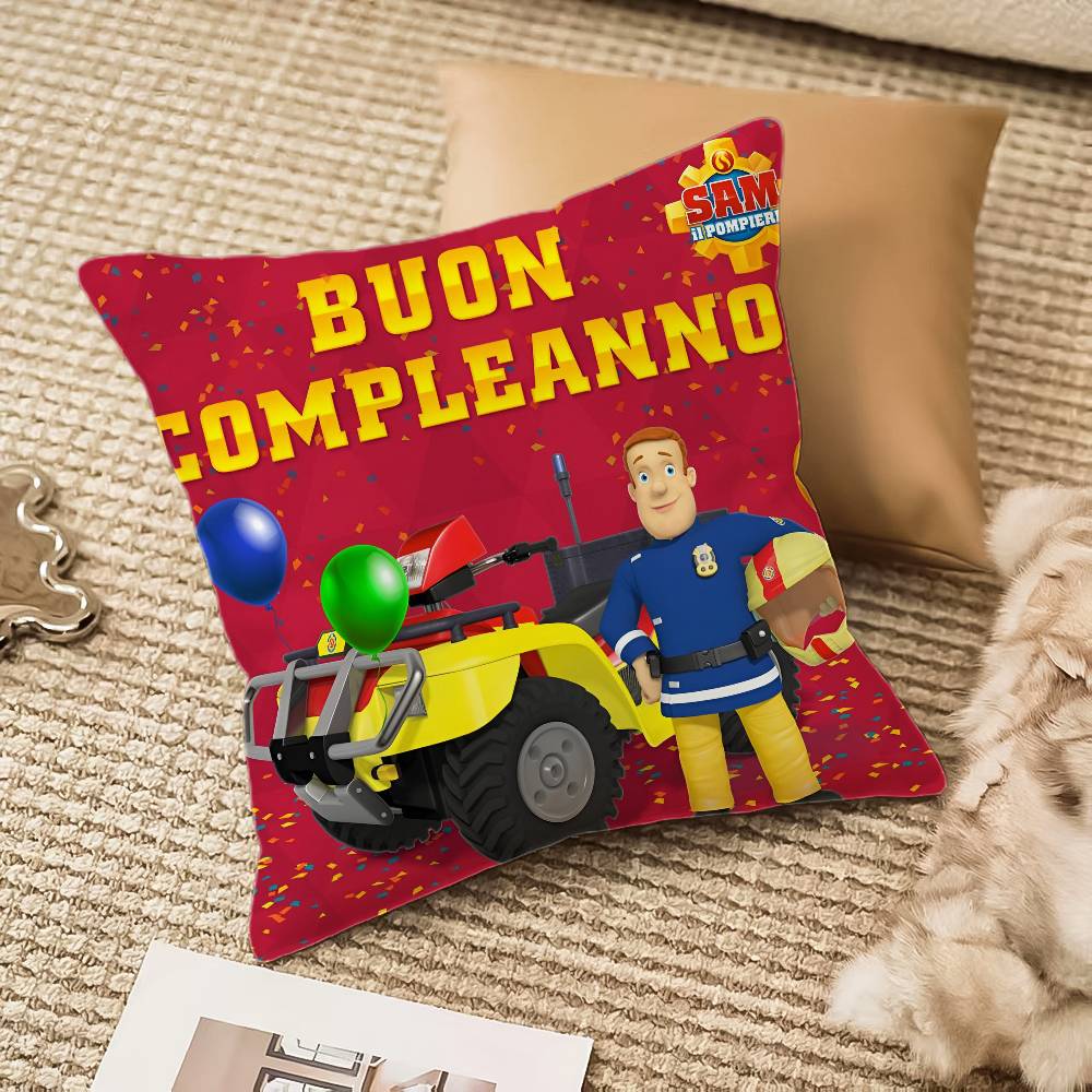 Niedlicher Anime F-Feuerwehrmann S-Sam Kissenbezug Hausstaubmilbenabweisend Unsichtbarer Reißverschluss Sofa Bett