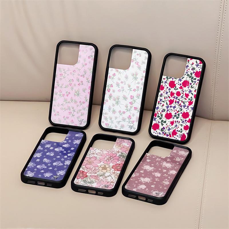 Custodia Protettiva per Telefono Wildflower Hot 3D Lilypad Floreale wf per iPhone 15pro 12 13 14 15 16 Pro Max 16 Plus 16pro Rosa rosa wf Copertura
