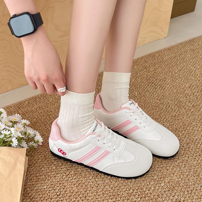 Ugly Cute Board Shoes Women's Pink Spring and Autumn New Niche Design Round Head Student Ballet Little White Shoes Sports Shoes