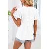 2026 Summer New Women's Solid Color V-Neck Loose Casual Breathable Short-Sleeve T-Shirt Top
