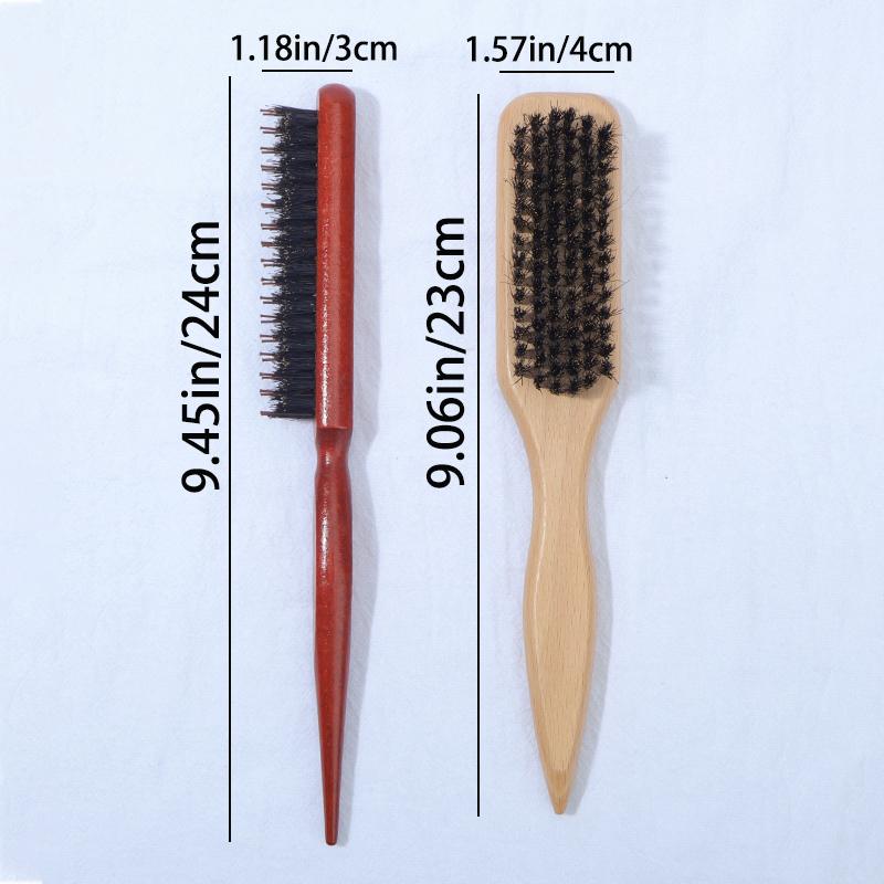 2pcs Pointed Tail Brush Set, Create a Smooth Ponytail + Smooth Hair, Easily Control the Flowing and Edges