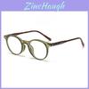 Tr90 Round Blue Light Blocking Eyeglass Frame With Minimalist Design For Fashionable Women