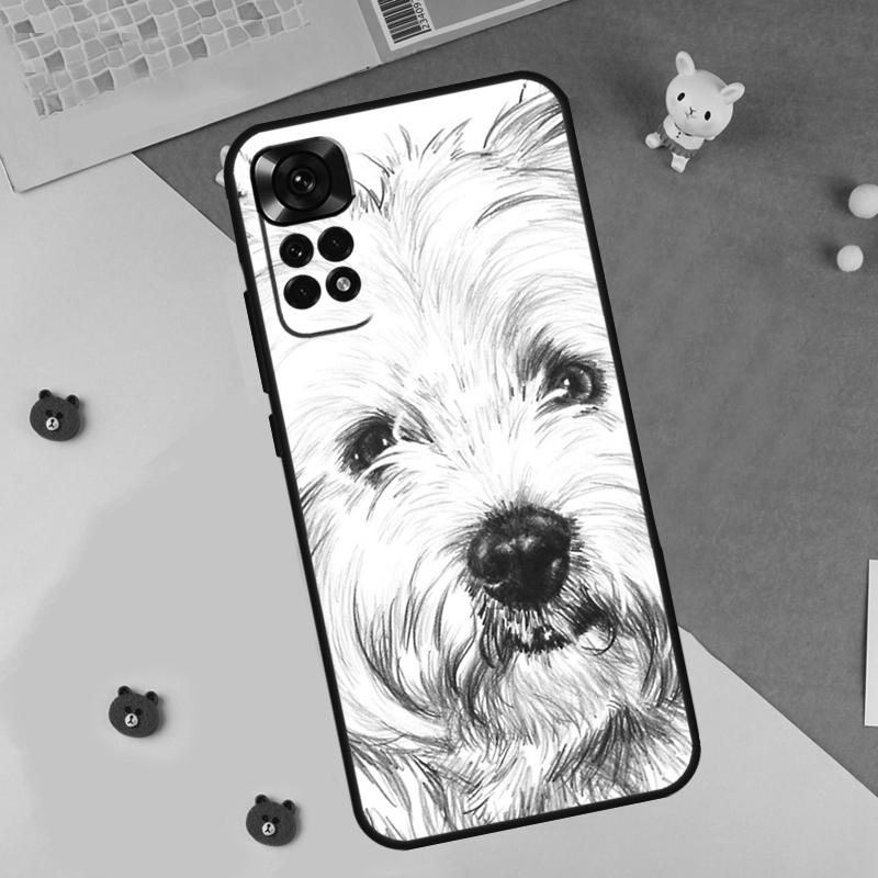 

Cartoon Westie Dog Case For Xiaomi Redmi 14C 10C 12C 13C Cover For Redmi Note 13 Pro 14 9 10 11 12 10S 11S 12S Redmi Note 13ProPlus