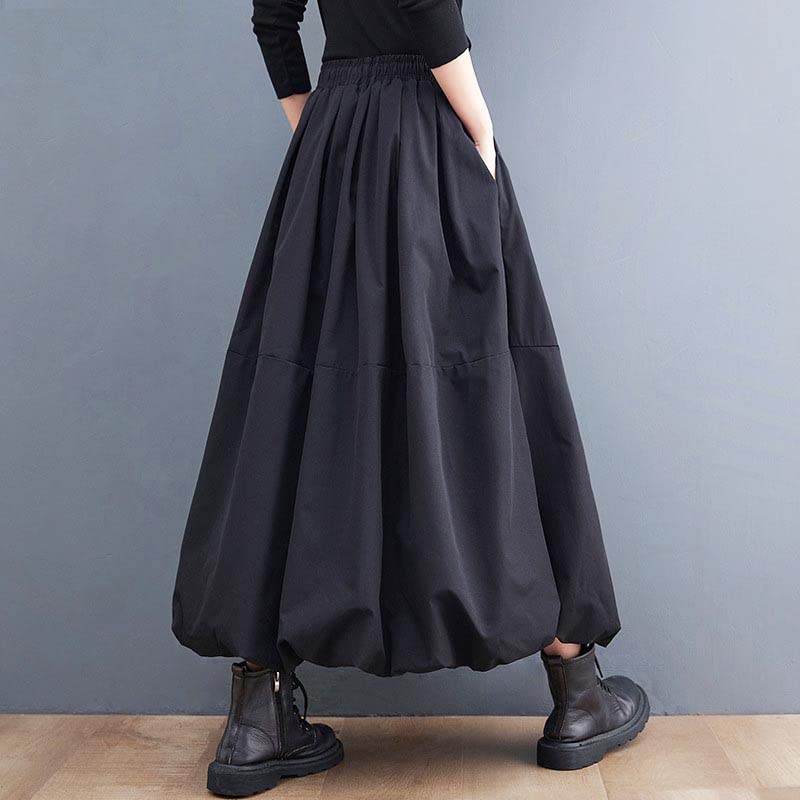 DONLAONE Fustă Midi de Iarnă Flocoasă, Rotundă, Largă, cu Plus Maxi, Solidă, pentru Femei, Model, Drăguță, Croială, Buzunare, Subțietoare, Lungime, Mărimi, Culoare,