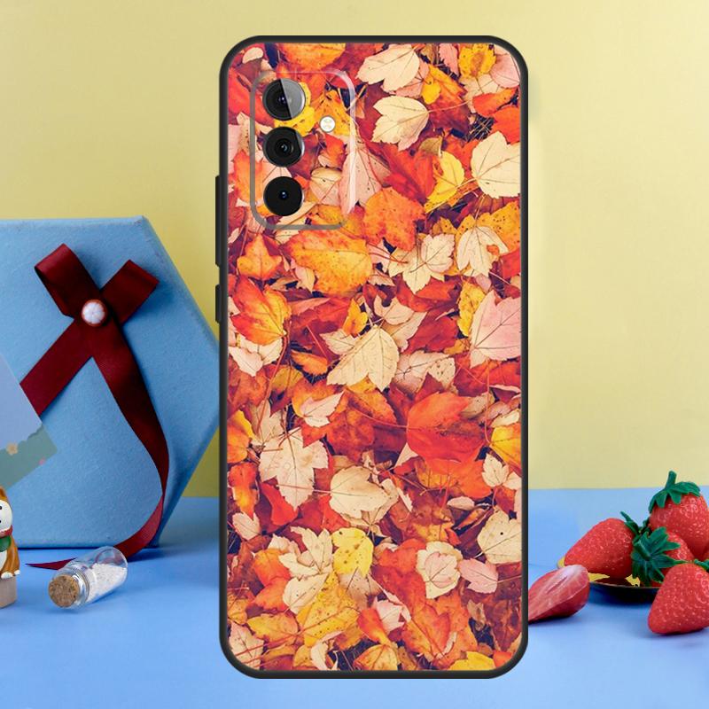 Autumn Leaves Fall Fox Pumpkin Cover For Samsung Galaxy A53 A33 A23 A52 A32 A22 A12 A51 A71 A15 A25 A13 A14 A34 A54 Case