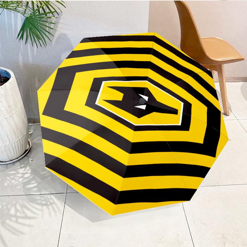 Wolves Team Emblem Printed Automatic Umbrella, 8-Frame for Travel, camping, Casual Umbrella, Essential Gift for for family and friends