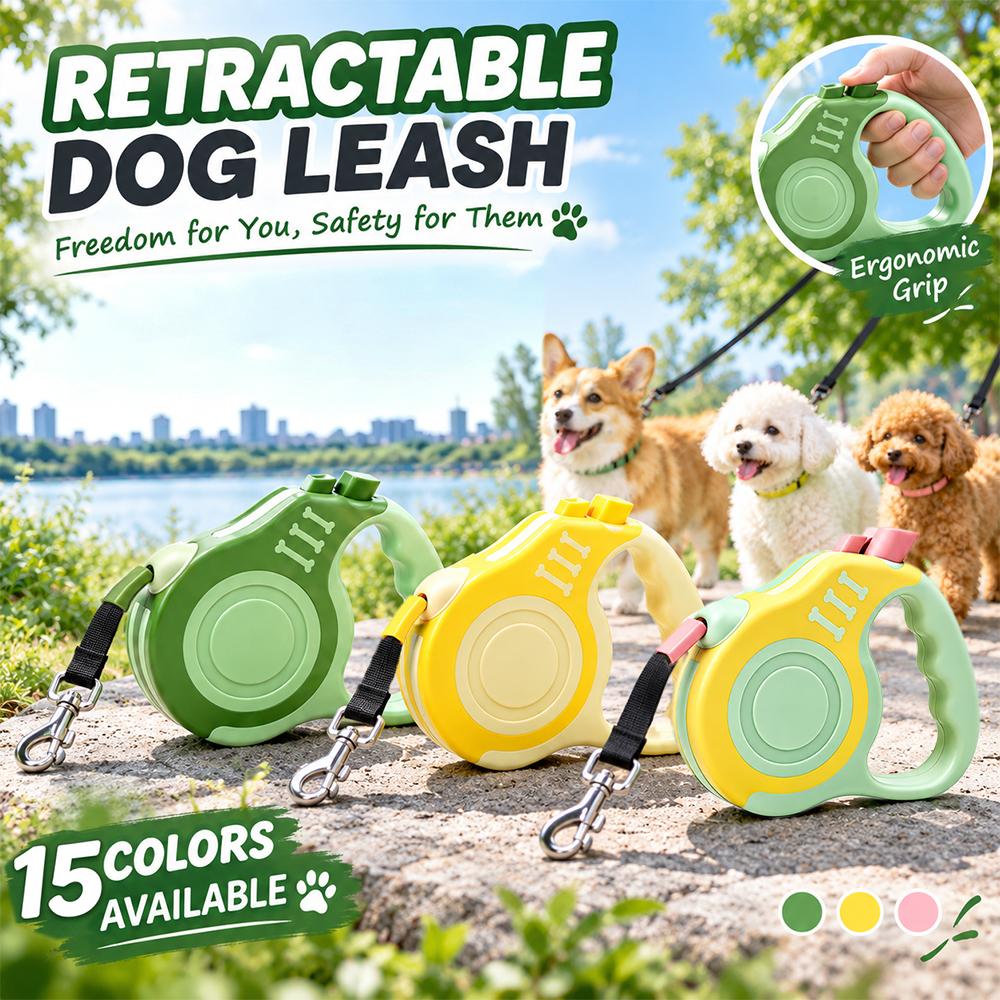 3M 5M Retractable Dog Lead for Small Dogs Puppies Extendable Pet Leash Ergonomic Handle Easy Control for Daily Walking Training
