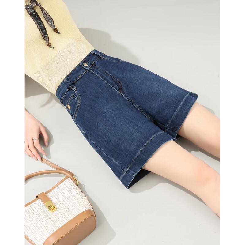 TERRE BLEUE High-Waist Retro Denim Shorts