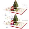 LED Işıklı Müzikli Noel Kartı Katlanabilir 3D Açılır Tebrik Kartı Zarfıyla El Yapımı Davetiye Kartpostalı