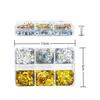6-Grid Pack: Mixed Gold & Silver Star, Moon Glitter Eye Makeup Stickers for DIY Resin