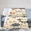 New Rakko Chiikawas Cartoon Blankets Lightweight Thin Flannel  Relax Throw Blanket Machine Washable