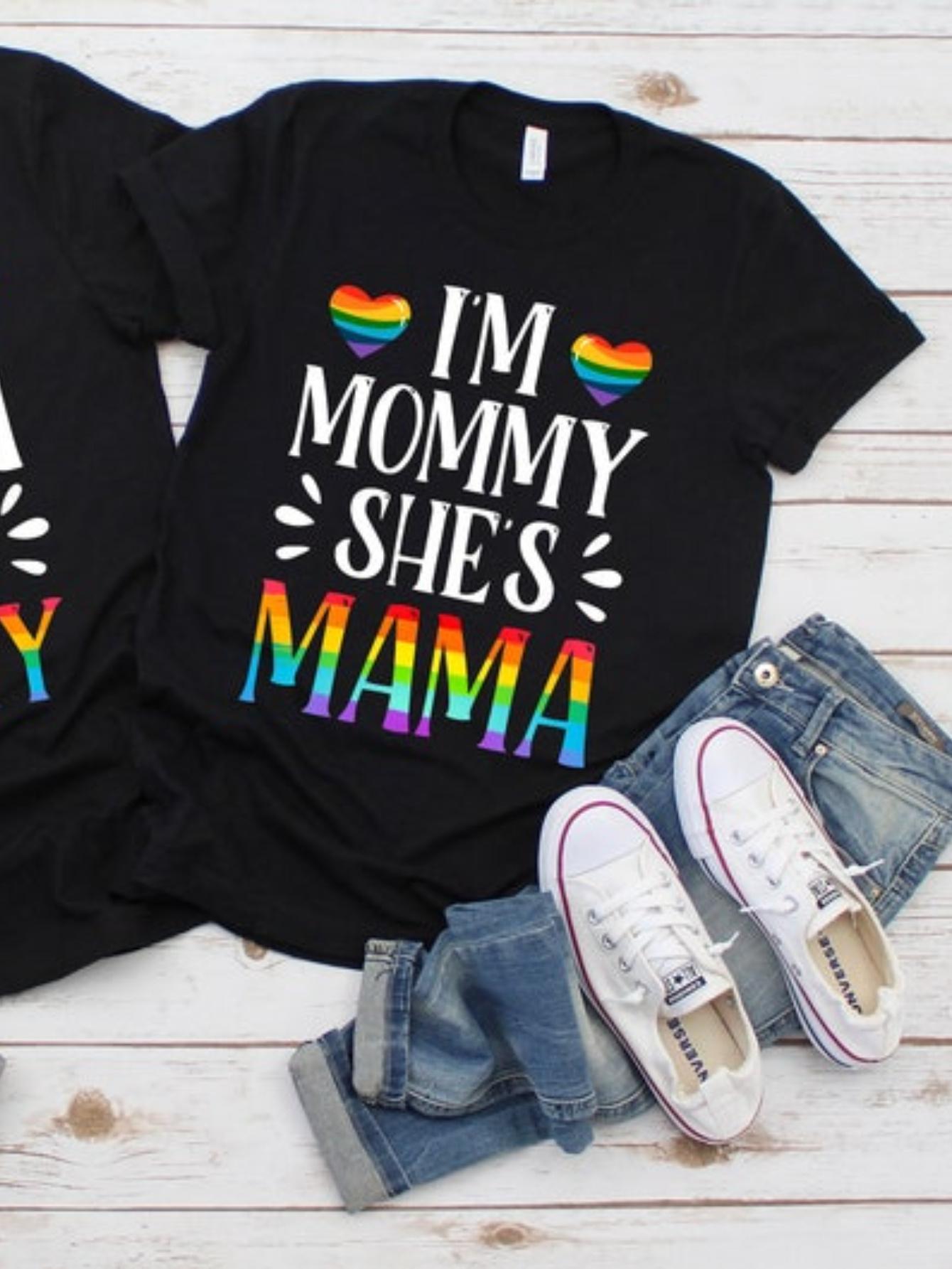 

I m Mama She S Mommy | I m Mommy She S Mama T-shirt | Matching Couple LGBTQ Shirt | Homosexual Gay Lesbian Couple Pride Parade Tank | Hoodie 5XL різнокольоровий