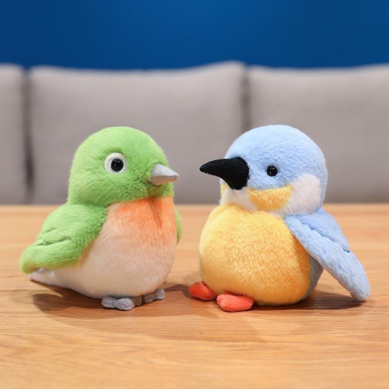 Niedliches Vogel Plüschtier 12cm Meise Eisvogel Taube Vogel Stofftier Puppe
