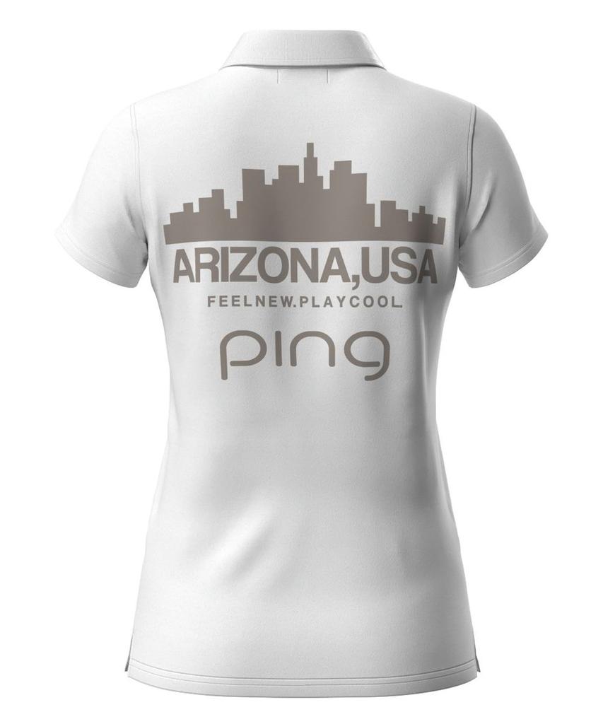 Ping Apparel Women's Short Sleeve Polo Shirt (Brand Logo, Stretch) / Golf / 622-4260806 030_White L