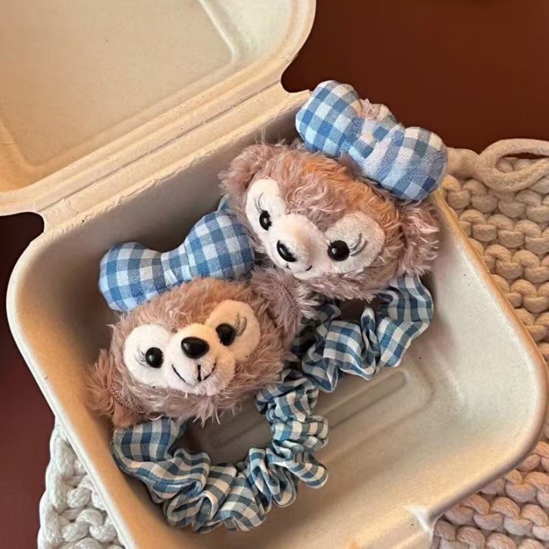 Duffy Bear ShellieMay Rotes Karomuster Scrunchie mit Herz-Anhänger