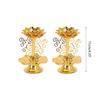 1Pair Iron Lamp Home Table Centerpieces Lotuss Desk Advents Candle Holder Butter Lamp Lotuss Candle Holder
